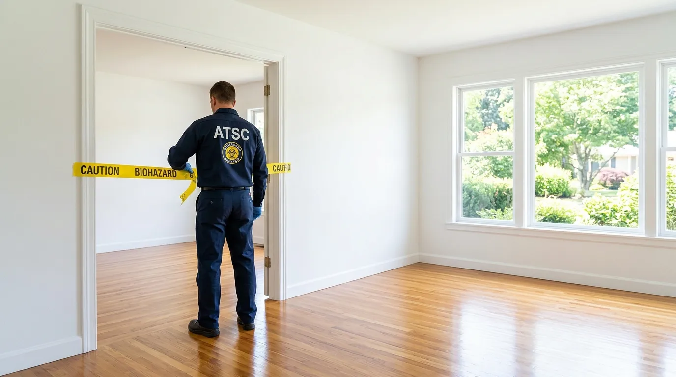 Certified biohazard cleanup crew performing Crime Scene Cleanup in Gilmer